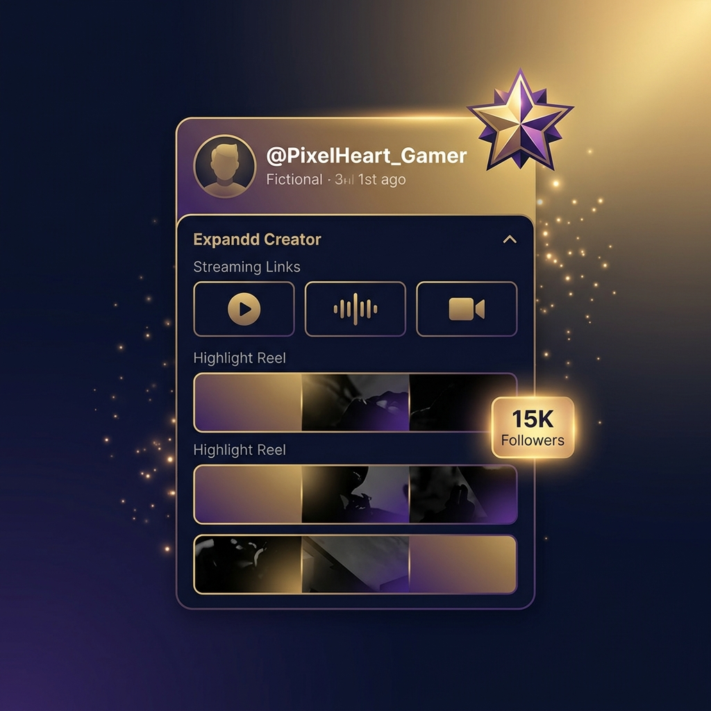 A nextduo creator profile with streaming and social links